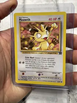 Pokemon Meowth Team Rocket Set 2000 Common Card 62/82 NM/MT Condition Vintage - Image 2