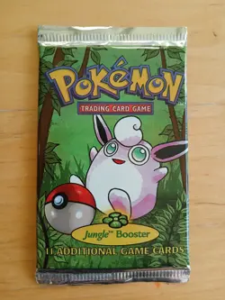 Pokemon WOTC Jungle Unlimited Booster Pack Vintage New Sealed TCG Wigglytuff ☁ - Image 1