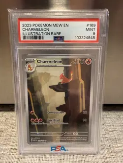 2023 Pokemon Charmeleon SV 151 MEW EN Illustration Rare 169/165 PSA 9 Mint TCG - Image 1