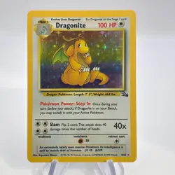 Dragonite 4/62 - Holo Rare - Fossil Set - 1999 Pokemon WotC Vintage NM-LP - Image 1