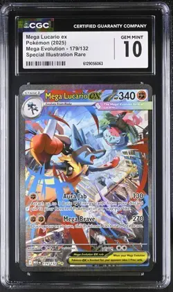 Mega Lucario EX *CGC 10* Special Illustration Rare *Mega Evolution* #179*Pokemon - Image 1
