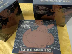 Lot of (3) Pokemon TCG Shining Fates Elite Trainer Box Factory Sealed ETB - Image 1
