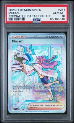 2023 POKEMON SVI EN-SCARLET & VIOLET SPECIAL ILLUSTRATION RARE MIRIAM PSA 10 - Image 1