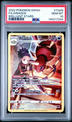 (PSA 10) Pokemon: Brilliant Stars – Ariados #TG09 [Full Art] - Image 1