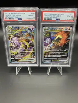 PSA 10 SEQUENTIAL SET Charizard 212/172 Mewtwo 221 SAR VSTAR Universe Pokemon - Image 1