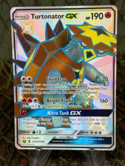 TURTORNATOR GX ~ Pokemon TCG: Sun & Moon GUARDIANS RISING FULL ART SHINY RARE - Image 1