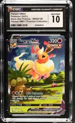 Flareon Vmax SWSH180 Premium Collection Pokemon CGC 10 Gem Mint *070 - Image 1