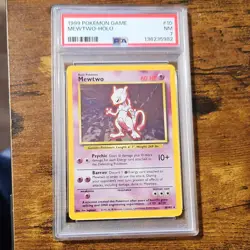 Pokemon 1999 Base Set Mewtwo Holo Rare PSA 7 #10/102 English Ken Sugimori - Image 1
