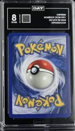 Pokemon TCG Mewtwo 😈 Base Set Holo Unlimited Rare TAG 8 - Image 2