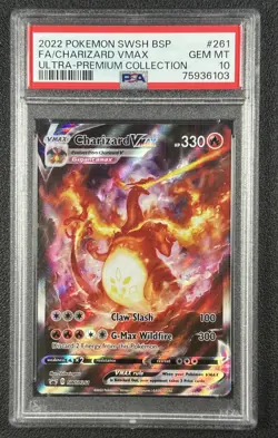 CHARIZARD VMAX FA PSA 10 2022 POKEMON SWSH BSP #SWSH261 ULTRA PREMIUM COLL 6103 - Image 1