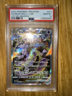 Pokemon 2022 Mewtwo VSTAR Vstar Universe SAR Holo PSA 10 221/172 - Image 1