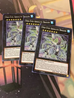 YUGIOH - ODD EYES ABSOLUTE DRAGON X3 - SUPER RARE - 1ST ED - PEVO - NM - Image 1