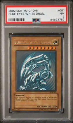 Blue Eyes White Dragon SDK-001 Ultra Rare SATURATED FADE Yugioh PSA 7 *757 - Image 1
