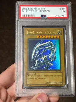 Blue Eyes White Dragon SDK-001 Ultra Rare SATURATED FADE Yugioh PSA 7 *757 - Image 3