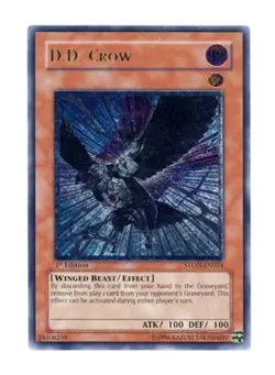 Yugioh! LP D.D. Crow - STON-EN024 - Ultimate Rare - 1st Edition Lightly Played, - Image 1