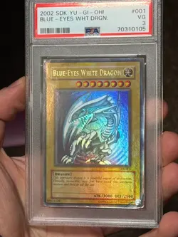 Blue Eyes White Dragon SDK-001 HEAVY FOIL BLEED ERROR PSA 3 *105 - Image 3