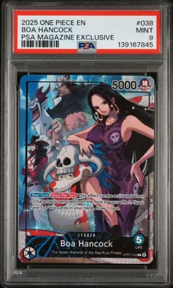 2025 One Piece Boa Hancock PSA Magazine Exclusive Alt Leader OP07-038 PSA 9 - Image 1