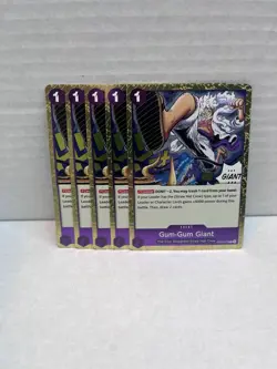One Piece CCG 5x Gum-Gum Giant - Sanji SR - 2 Don Cards English - Image 1