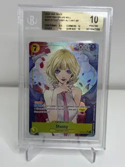 2025 ONE PIECE OP13 110 CARRYING ON HIS WILL STUSSY Beckett BGS 10 Pristine OP13 - Image 1