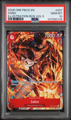One Piece Illustration Box Vol. 5 Promo Sabo OP05-007 PSA 10 Gem Mint English - Image 1