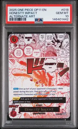 2025 One Piece Honesty Impact Alternate Art Event Rare OP11-018 PSA 10 - Image 1