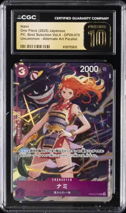 2025 ONE PIECE JP PC BEST SELECTION VOL 4 ALT ART #OP09-070 NAMI CGC 10 PRISTINE - Image 1