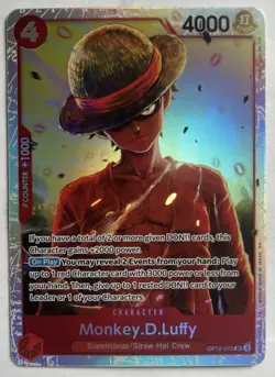 One Piece TCG - Monkey.D.Luffy OP12-015 Super Rare Foil English NEAR MINT 2025 - Image 1