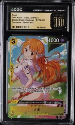 2026 ONE PIECE JPN STARTER DECK EGGHEAD COMMON BORDERLESS NAMI CGC 10 PRISTINE - Image 1