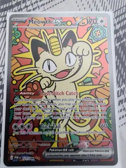 Pokemon TCG Meowth ex 121/088 Special Illustration Rare Perfect Order NM/M - Image 1
