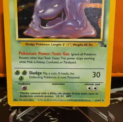 Pokemon Card - WOTC Muk Holo Rare Fossil 13/62 Vintage - Image 4