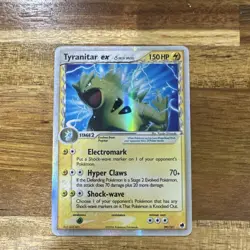 Tyranitar ex (Delta Species) 99/101 Dragon Frontiers 150 HP Holo Pokemon Card - Image 1
