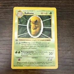 Pokemon Card Kakuna 33/102 Base Set 1st Edition Shadowless Uncommon 335💎LP💎 - Image 1