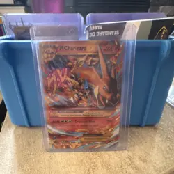 Pokemon TCG Mixed Card Lot Mega Charizard EX, Mew EX, Foil, Storage Box - Image 1