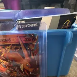 Pokemon TCG Mixed Card Lot Mega Charizard EX, Mew EX, Foil, Storage Box - Image 3