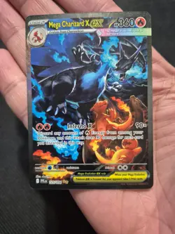 MEGA CHARIZARD X EX 125/094 ME02: PHANTASMAL FLAMES HOLO PERFECT CONDITION CARD - Image 2