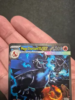 MEGA CHARIZARD X EX 125/094 ME02: PHANTASMAL FLAMES HOLO PERFECT CONDITION CARD - Image 3