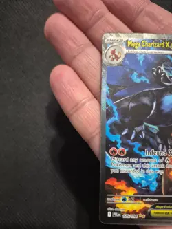 MEGA CHARIZARD X EX 125/094 ME02: PHANTASMAL FLAMES HOLO PERFECT CONDITION CARD - Image 5