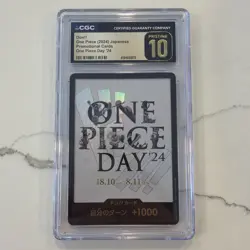 2024 ONE PIECE JAPANESE PROMO CARDS ONE PIECE DAY DON!! CGC 10 PRISTINE POP 3 - Image 1