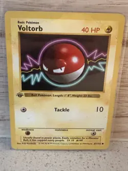 Voltorb 1st Edition Shadowless 67/102 Base Set Regular - Pokemon Card (HP) - Image 3
