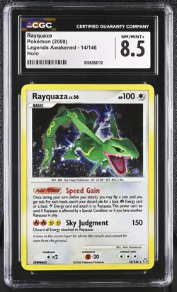 CGC 8.5 Rayquaza 2008 Legends Awakened 14/146 Holo Pokemon Card - Image 1