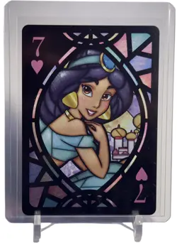 Jasmine 2021 Tenyo Disney Stained Glass Playing Card Japanese W/Top Loader - Image 1