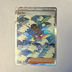 Pokemon TCG Surfer ASC 293/217 Trainer Full Art Holo Card English - Image 1