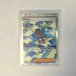 Pokemon TCG Surfer ASC 293/217 Trainer Full Art Holo Card English - Image 3