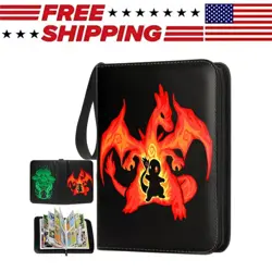 400 Cards PU Card Binder 4-Pocket Trading Cards Holder with 50 Removable Sleeves - Image 1