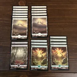 -50 FULL ART LAND CARD LOT- Magic the Gathering LP-DMG Various Sets MTG TCG - Image 2