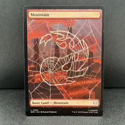 MTG Full Art Basic Land Set of 5 (WUBRG) Spider Man NM - Image 3