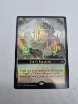 Magic The Gathering ELEMENTAL / CITY'S BLESSING 2/12 Foil Dbl Sided Token FNM - Image 1