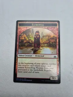 Magic The Gathering ELEMENTAL / CITY'S BLESSING 2/12 Foil Dbl Sided Token FNM - Image 2