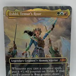 Eshki, Temur's Roar (Borderless) 0003 FOIL NM TDC Commander:Dragonstorm MTG - Image 1
