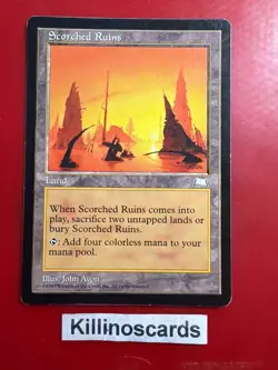 MTG Scorched Ruins Weatherlight MP Vintage - Image 1
